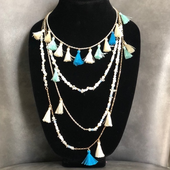 Rebecca Minkoff Layered Tassel Statement Necklace - Picture 2 of 4